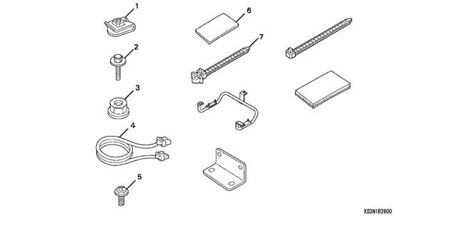 2005 Honda Accord Attachment, CD Changer (Trunk) Diagram for 08B26-SDN-100