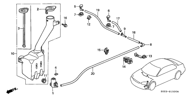 1998 Honda Civic Windshield Washer Diagram