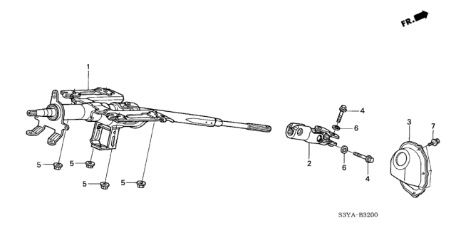 2004 Honda Insight Steering Column Diagram