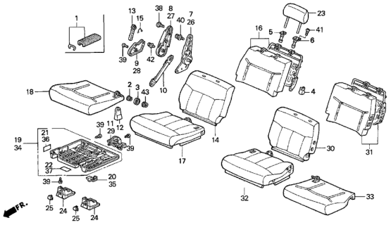 1996 Honda Odyssey Guide, Headrest *NH178L* (EXCEL CHARCOAL) Diagram for 81143-SM4-J01ZN