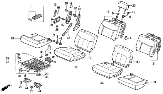 1996 Honda Odyssey Cover, Middle Seat Foot (Outer) *G38L* (JADE GREEN) Diagram for 81395-SX0-J00ZA