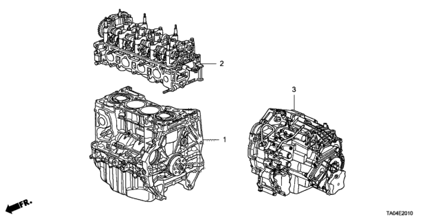 2011 Honda Accord Engine Assy. - Transmission Assy. (L4) Diagram