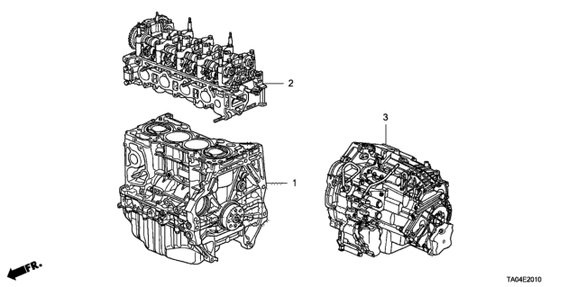 2008 Honda Accord Transmission Assembly Diagram for 20021-R91-000