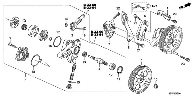 2008 Honda Pilot P.S. Pump - Bracket Diagram