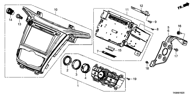 2014 Honda Odyssey B.Box Assy Diagram for 39542-TK8-A42