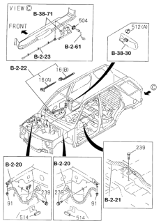 2000 Honda Passport Wire Harness Bolts (Chassis) Diagram