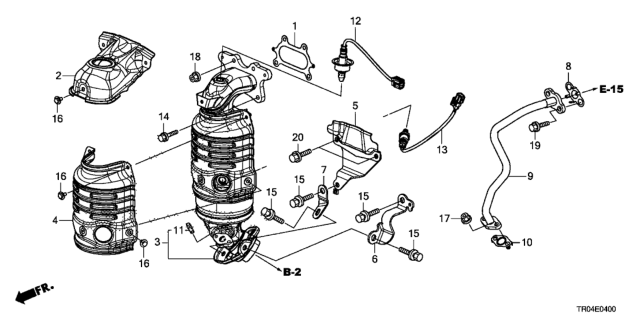 2012 Honda Civic Converter (1.8L) Diagram