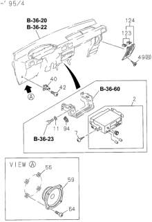 1995 Honda Passport Grille, Speaker (Gray) Diagram for 8-94373-514-0