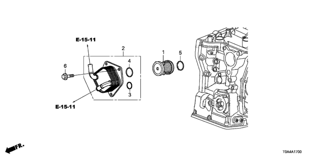 2015 Honda CR-V AT ATF Warmer (CVT) Diagram