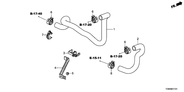 2017 Honda Accord Hybrid Water Hose Diagram