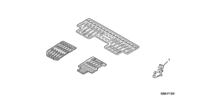 2009 Honda Civic All Season Mats Diagram