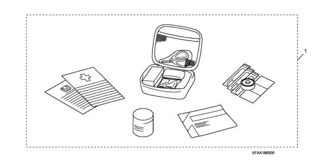 2008 Honda S2000 2 Door CR (WITH AC) KA 6MT First Aid Kit Diagram