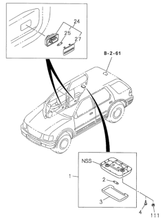 1998 Honda Passport 4 Door 4LX KA 5MT Interior Light Diagram