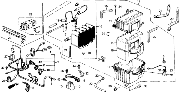 1989 Honda Civic A/C Unit Diagram