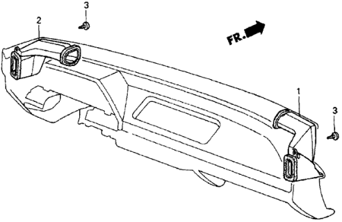 1987 Honda CRX 2 Door HF KH 5MT Heater Duct Diagram