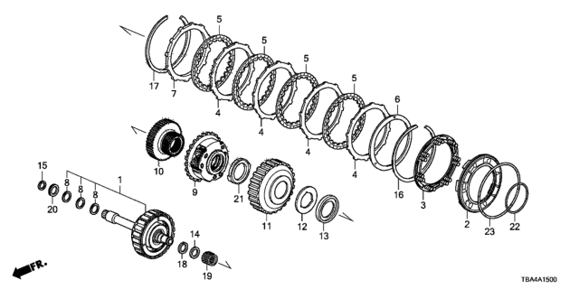 2017 Honda Civic AT Forward Clutch Diagram