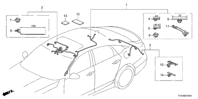 2018 Honda Accord Wire, Interior & Sunroof Diagram for 32156-TVA-C60