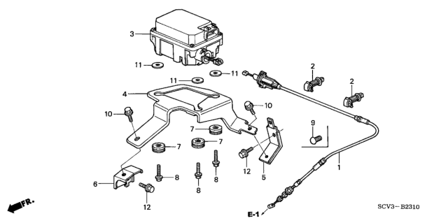 2003 Honda Element Actuator Diagram for 36520-PZD-A01