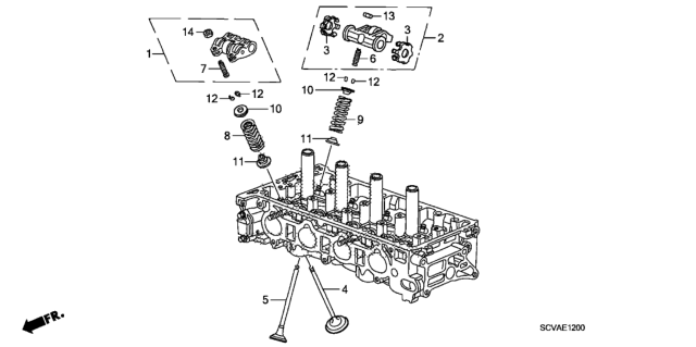 2007 Honda Element Valve - Rocker Arm Diagram