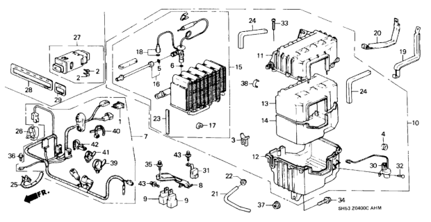 1988 Honda Civic 5 Door ** (WAGOVAN) KA 5MT A/C Unit Diagram