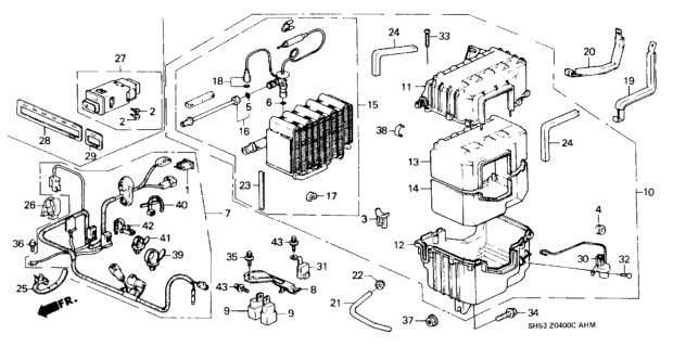 1991 Honda Civic A/C Unit Diagram