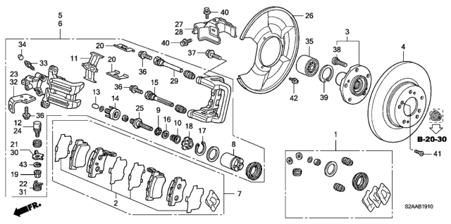 2009 Honda S2000 Rear Brake Diagram