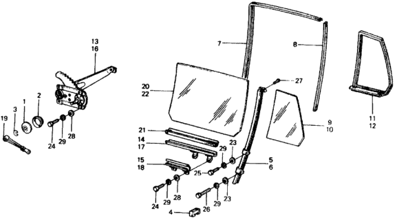 1976 Honda Civic Screw, Flat (4X8) Diagram for 93600-04008-0H