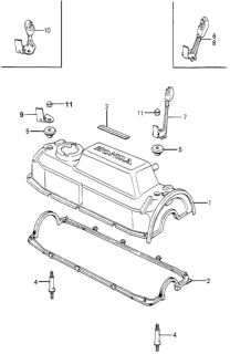 1981 Honda Accord Clamp, Cable Diagram for 91401-PB2-670