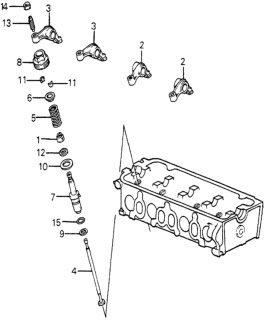 1985 Honda Accord Valve C Diagram for 14731-PD2-010