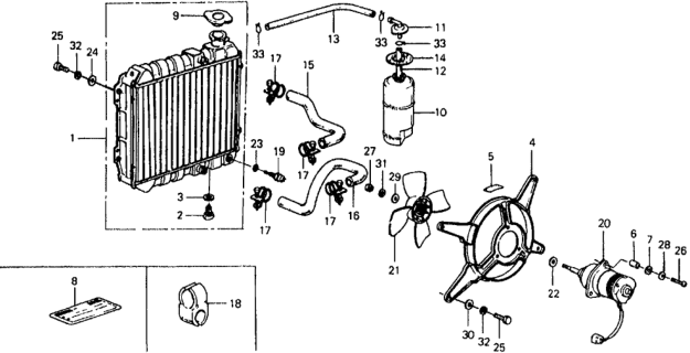 1978 Honda Civic Radiator Diagram