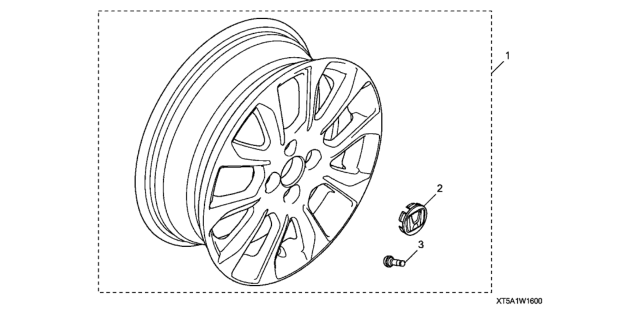 2020 Honda Fit Alloy Wheel Kit Diagram 1