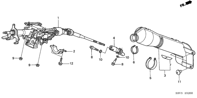 2005 Honda Pilot Steering Column Diagram