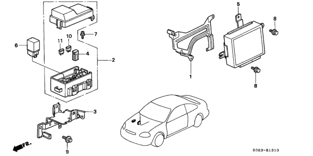 2000 Honda Civic ABS Unit Diagram