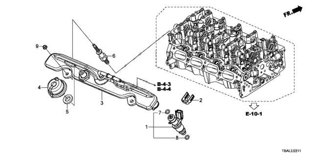 2021 Honda Civic Bolt, Fuel Pipe Diagram for 90027-5B0-Y00