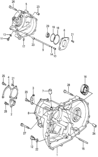 1979 Honda Prelude HMT Transmission Housing Diagram