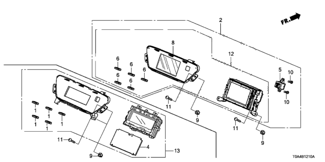 2014 Honda CR-V Center Display Diagram