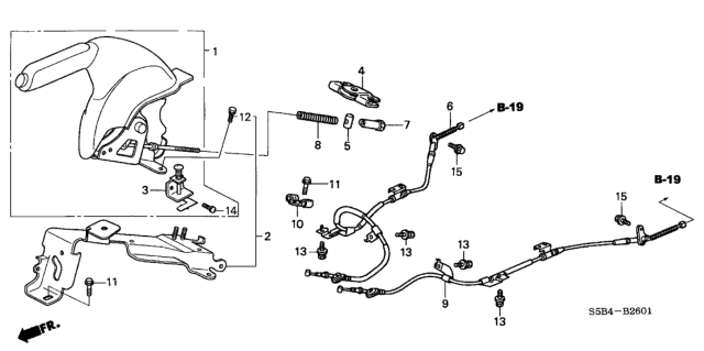 2004 Honda Civic 4 Door MX (HYBRID) KL 5MT Parking Brake Diagram
