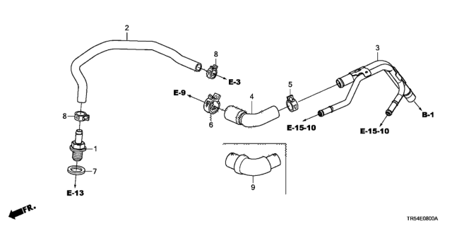 2013 Honda Civic 4 Door GX (NAVIGATION) KA 5AT PCV Tube Diagram