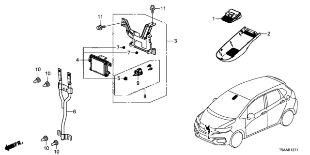 2019 Honda Fit Radar Diagram