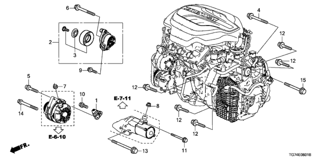 2018 Honda Pilot Auto Tensioner Diagram