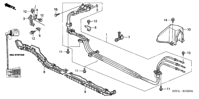 2005 Honda Insight IMA Main Cable - Stay Diagram