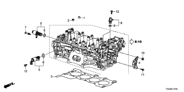 2018 Honda Civic 5 Door SPORT (TOURING) KA CVT VTC Oil Control Valve Diagram