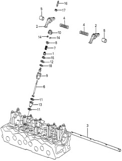 1982 Honda Prelude Nut, Valve Holder Diagram for 14772-PC1-000