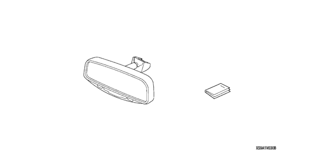 2009 Honda CR-V Auto Day & Night Mirror Diagram