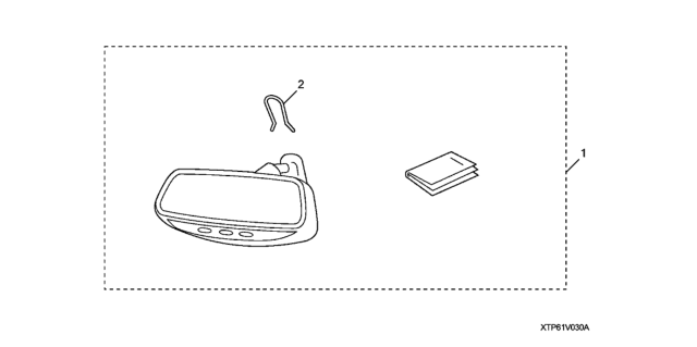 2010 Honda Crosstour Mirror, Automatic Day/Night Diagram for 08V03-TP6-100A