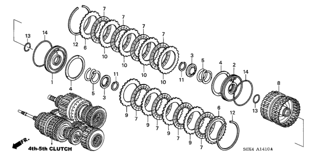 2002 Honda Odyssey AT Clutch (4th-5th) Diagram