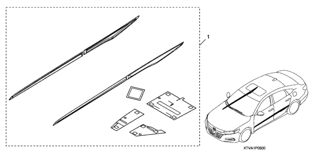 2018 Honda Accord Body Side Molding Diagram