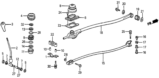 1983 Honda Prelude Shift Lever Diagram