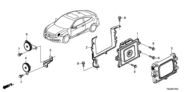 2016 Honda Civic Control Module, Powertrain (Rewritable) Diagram for 37820-5BA-L67