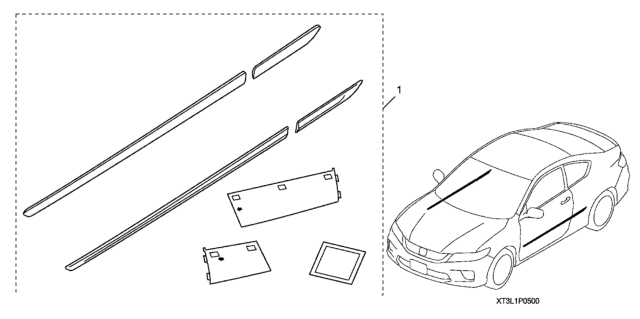 2013 Honda Accord BDY SD MOLD NH-713P Diagram for 08P05-T3L-121